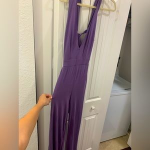 South moon under, never worn purple jumpsuit with lace up back